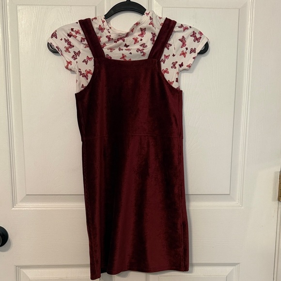 SO Jumper and Undershirt Burgundy and White Butterfly Print Kids 8 - Picture 5 of 5